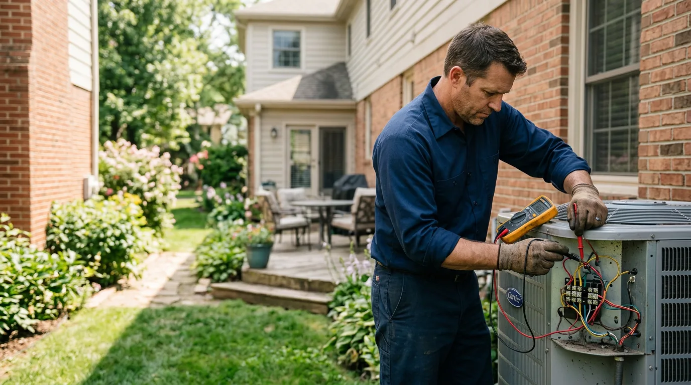 HVAC technician working near Lake City, KS